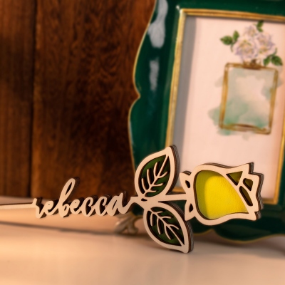 Personalized Name Rose Valentines Day Gift for He