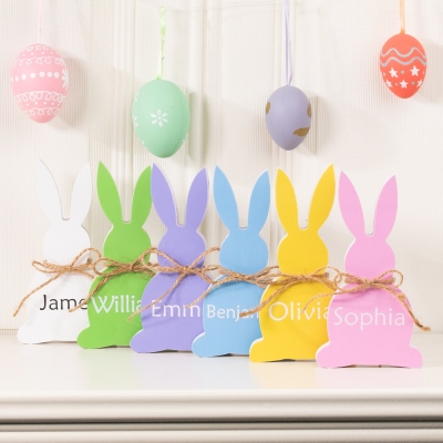 Personalized Easter Bunny Easter Decor Wooden Bunny