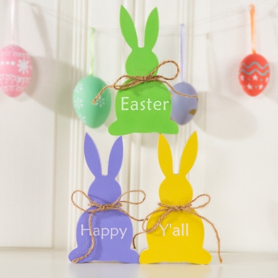 Personalized Easter Bunny Easter Decor Wooden Bunny
