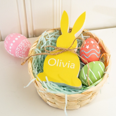 Personalized Easter Bunny Easter Decor Wooden Bunny