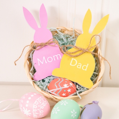 Personalized Easter Bunny Easter Decor Wooden Bunny