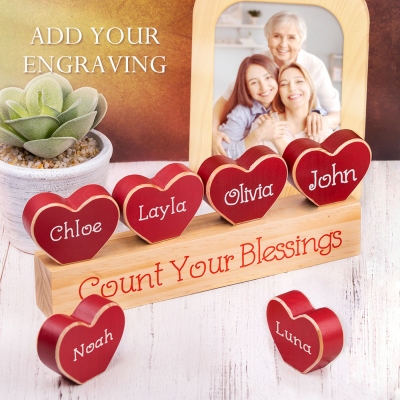 Personalized Name Heart Ornaments Home Decor
