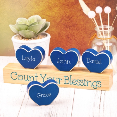 Personalized Name Heart Ornaments Home Decor