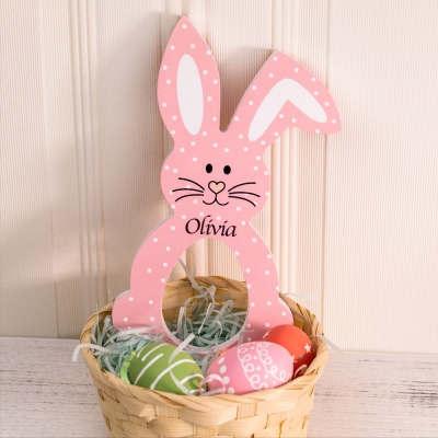 Personalized Easter Bunny Egg Holder Easter Decoration