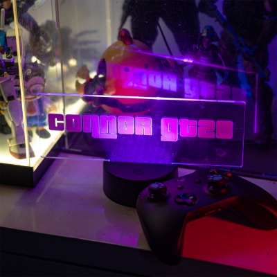 Lampe LED de signe de nom de joueur personnalisé