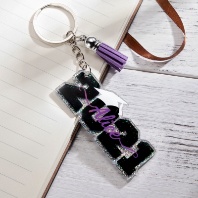 Personalized Tassel Keychain Graduation Gift 2021