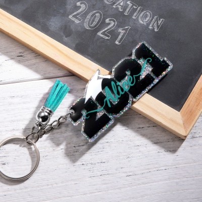 Personalized Tassel Keychain Graduation Gift 2021