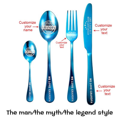 Personalized Cutlery 4-Piece Sets Gift for Adults