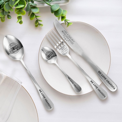 Personalized Cutlery 4-Piece Sets Gift for Adults