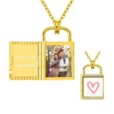 Gepersonaliseerde slotfoto ketting