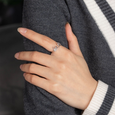 Bague de promesse Pinky personnalisée