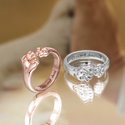 Personalized Best Friend Pet Fist Bump Ring
