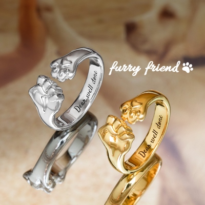 Personalized Best Friend Pet Fist Bump Ring