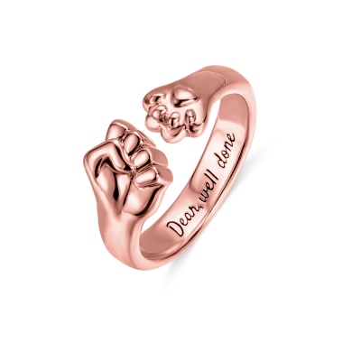 Personalized Best Friend Pet Fist Bump Ring