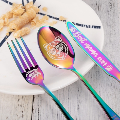 Personalized Mama Bear Cutlery Set