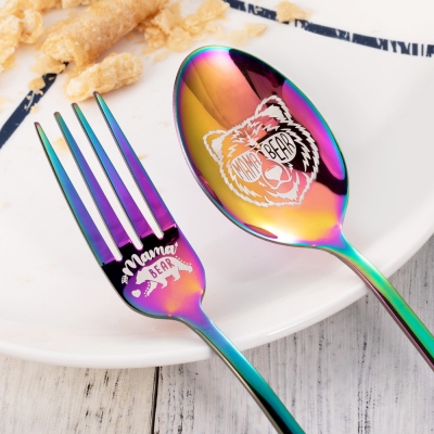 Personalized Mama Bear Cutlery Set