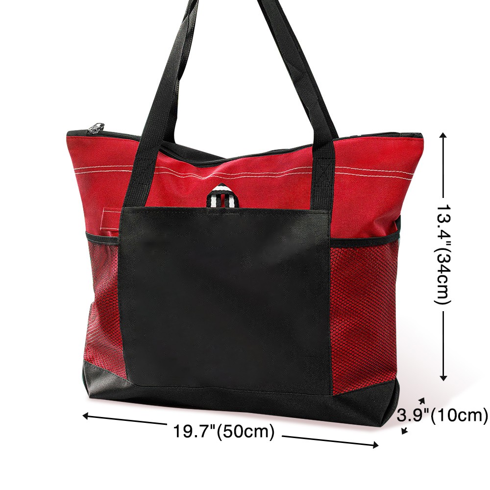 Personalized Name Birth Flower Tote Bag, Large Capacity Canvas Tote Bag with Mesh Pocket, Women's Shopping Bag, Birthday/Mother's Day Gift for Her/Mom