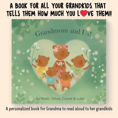 Personalisiertes Muttertagsgeschenk - Oma &amp; Wir, Personalisiertes Buch, Personalisiertes Geschenk für Enkelkinder, Geschenk für Oma, Personalisierte Enkelkinder