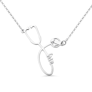 Customized Stethoscope Name Necklace