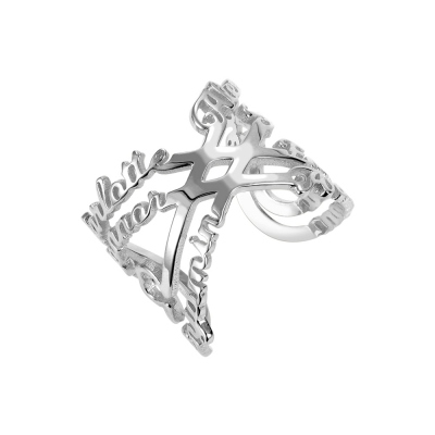Personalized 7 Names Infinity Ring