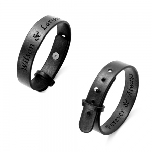 Personalized Men's Leather Bracelet