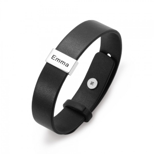 Personalized Name Leather Bracelet for Family