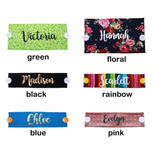 Personalized Adult/Doctor/Nurse/Healthcare Worker Headband with Buttons 2 Pack