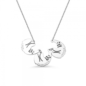 Personalized Sloth Family Necklace