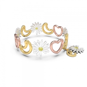Personalized Initial Moon & Flower Ring Daisy Ring