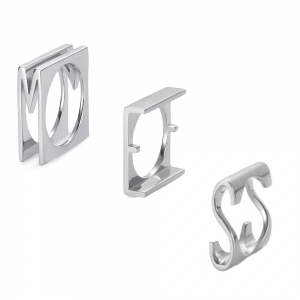 Personalized Large Initial Stackable Ring Silver