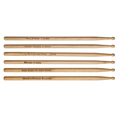 Personalized Maple Drum Sticks