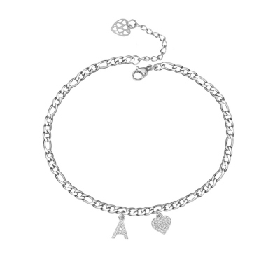 Personalisierte einzigartige Sparkle Initial Fußkette