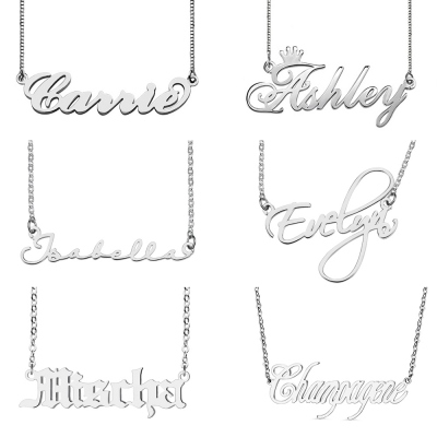 Personalized Name Necklace Multi-Font Styles