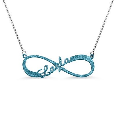 Personalized Colored Infinity Name Necklace