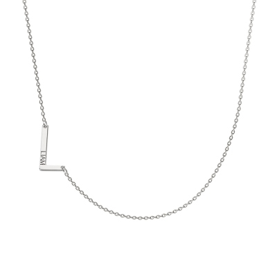 Personalized Sideways 1-2 Letters Layered Necklace with Names