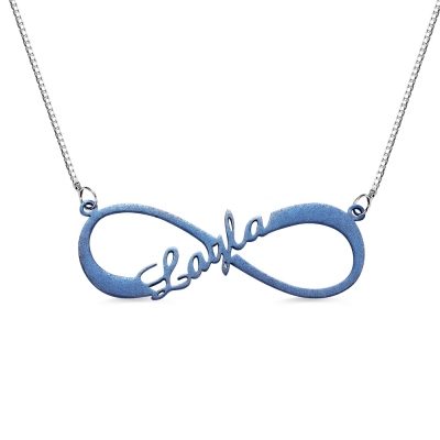 Personalized Colorful Infinity Name Necklace