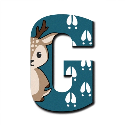 Customized Wooden Name Sign with Animals for Nursery