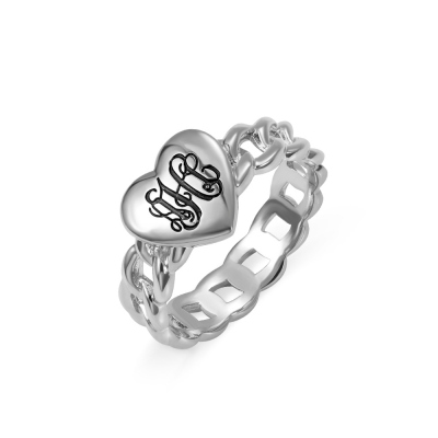 Personalized Filigrees Monogram Ring