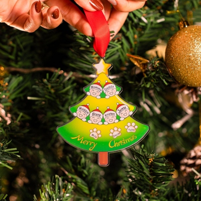 Personalized Christmas Hanging Ornament Family Decoration