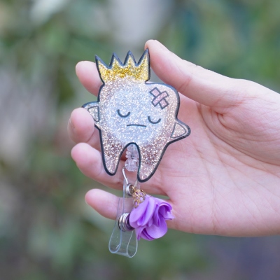 Personalized Dental Tooth Badge Reel