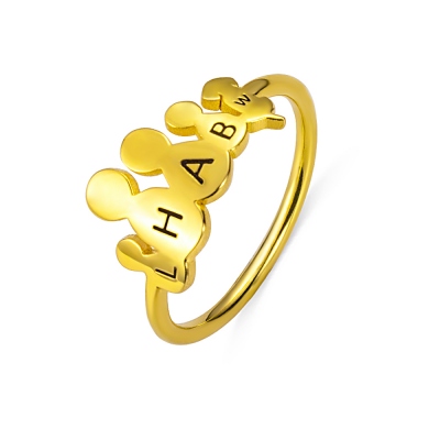 Custom Family Members & Pet Figures Ring