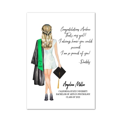 Personalized Graduation Keepsake Print Gift