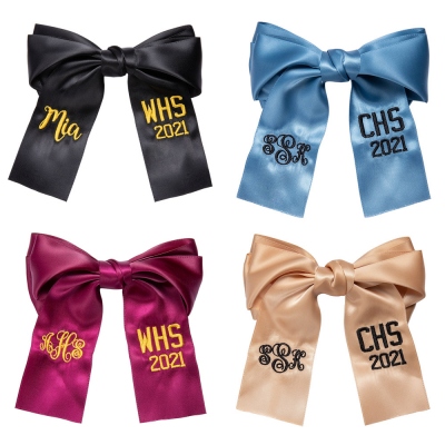 Personalized Monogram Graduation Cap Bow