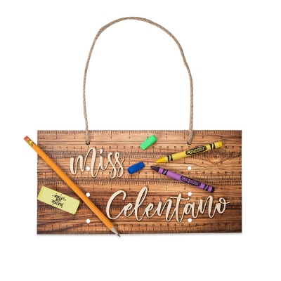 Personalized Wooden Teacher Ruler Sign
