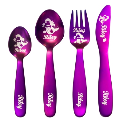 Personalized Mermaid Style Cutlery Set