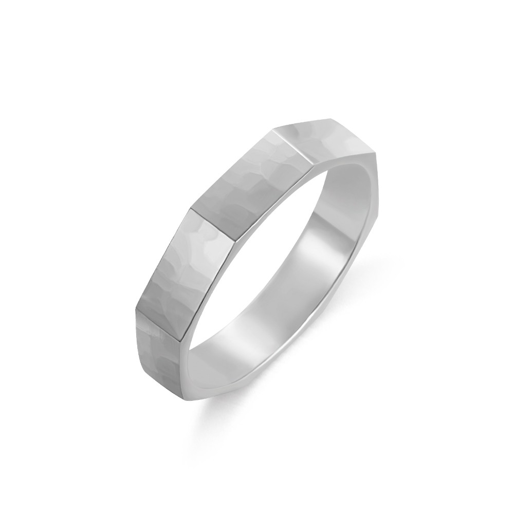 Personalized Name Octagon Bolt Ring