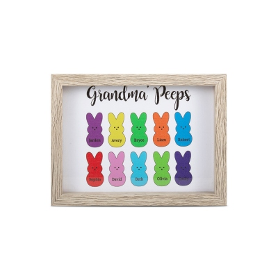 Personalized Easter Frame Bunny Decoration