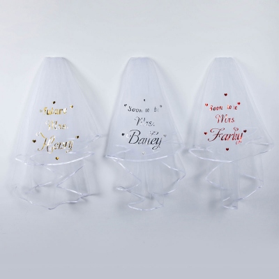 Personalized Hen Party Bride Veil