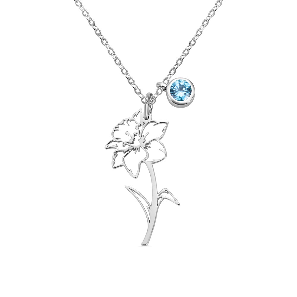 Custom Birth Flower Necklace