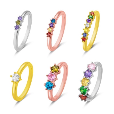 Family Birthstone Ring Multi-Stone Ring